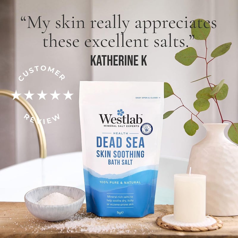 Westlab 100% Pure Soothing Dead Sea Salt, 1 Kg - Image 4